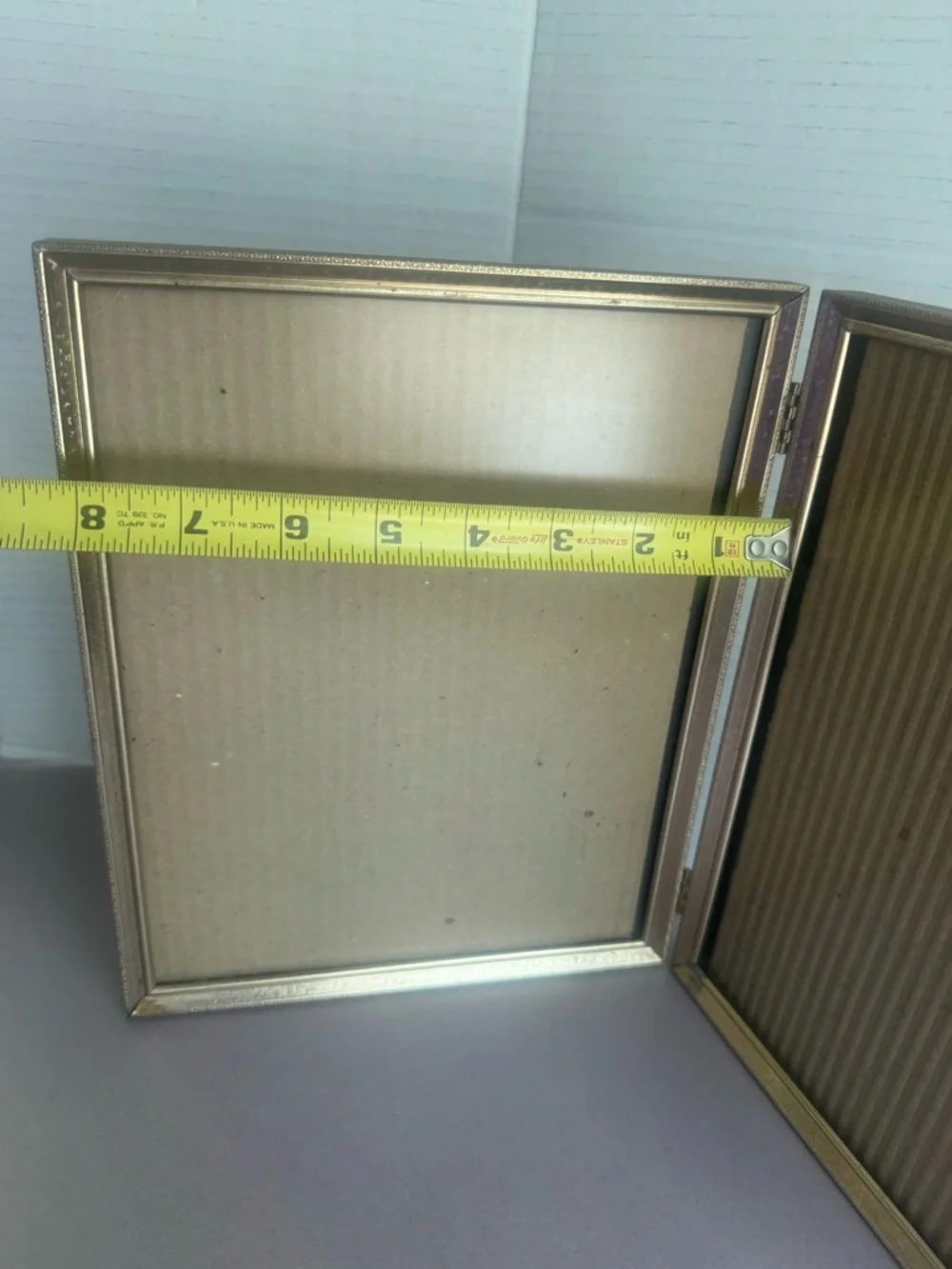 Vintage Brass Hinged Double Photo Frame